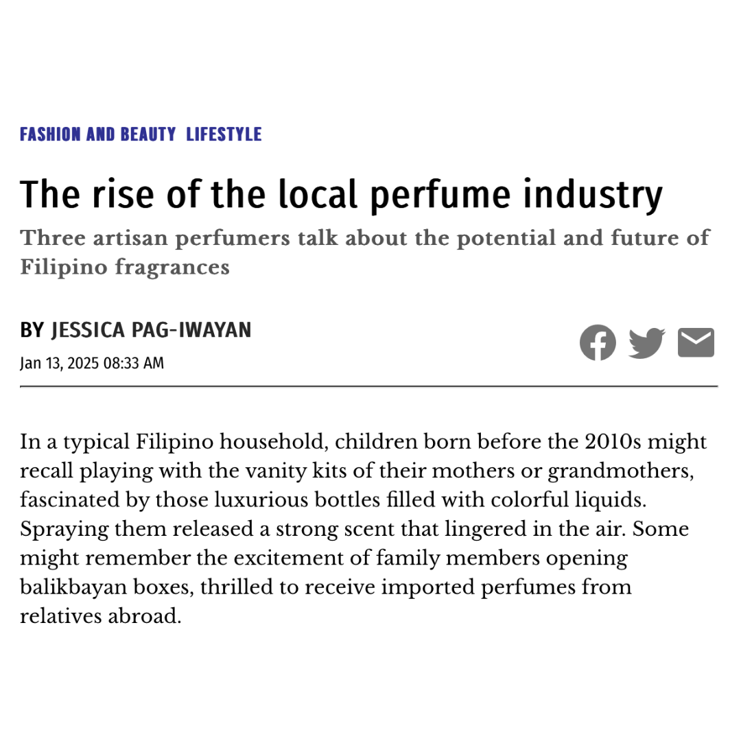 TADHANA perfumes as seen on Manila Bulletin